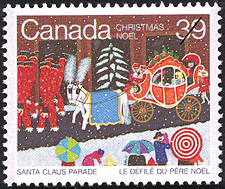 Timbre de 1985 - Le défilé du père Noël - Timbre du Canada
